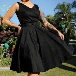 Pinup Couture Black Sleeveless Dress Size XL